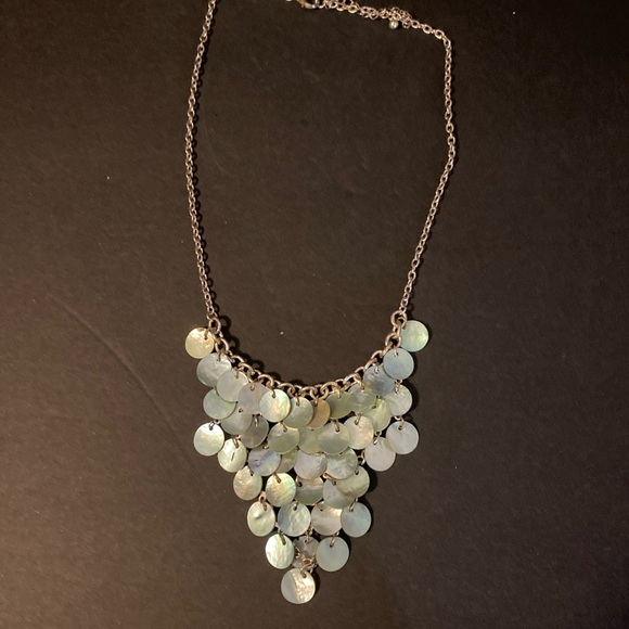 Cleopatra Style Aqua Shell Layered Necklace - Picture 1 of 1